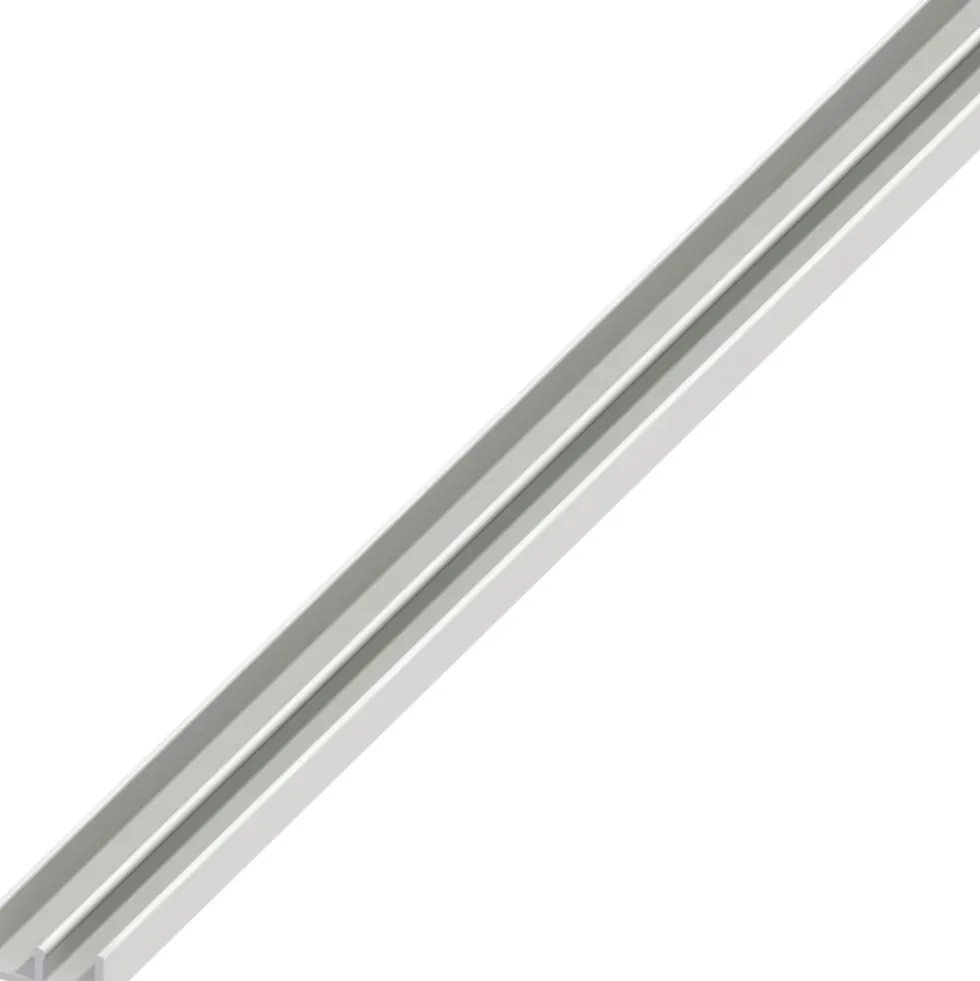 Führungsschienen-Profil unten PVC 1000 x 6 x 6 x 1 mm weiß