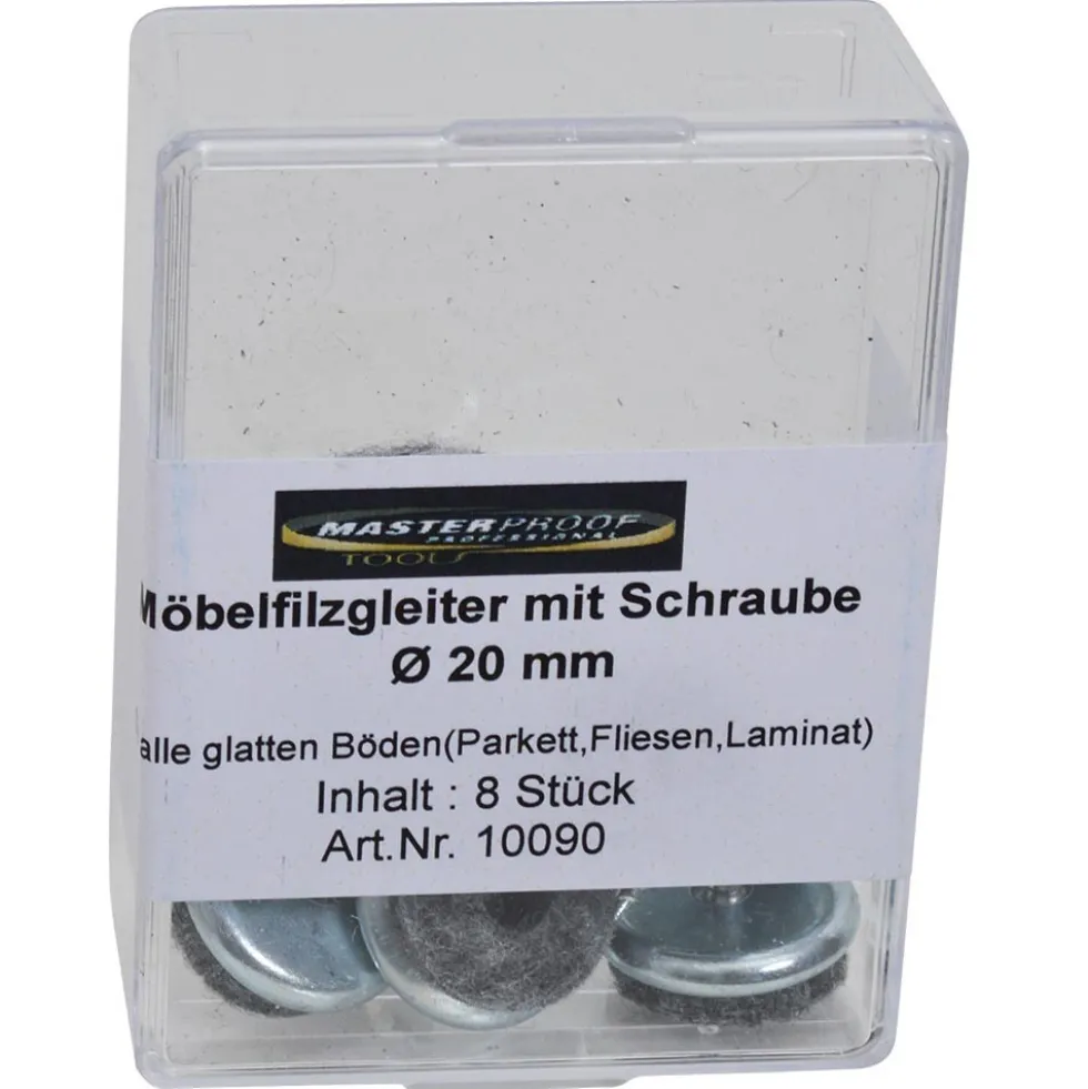 Filzgleiter 20 mm 8 Stück mit Schraube