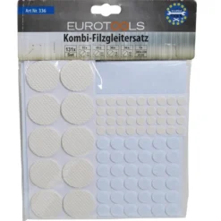 Filzgleiter-Set 131-teilig in Weiß selbstklebend