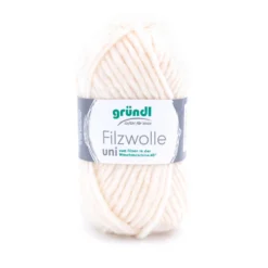 Filzwolle Color 50 g cremefarben