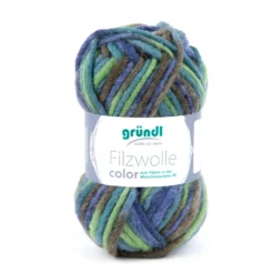 Filzwolle Color 50 g grün-marine Multicolor