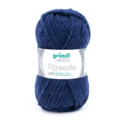 Filzwolle Color 50 g marineblau