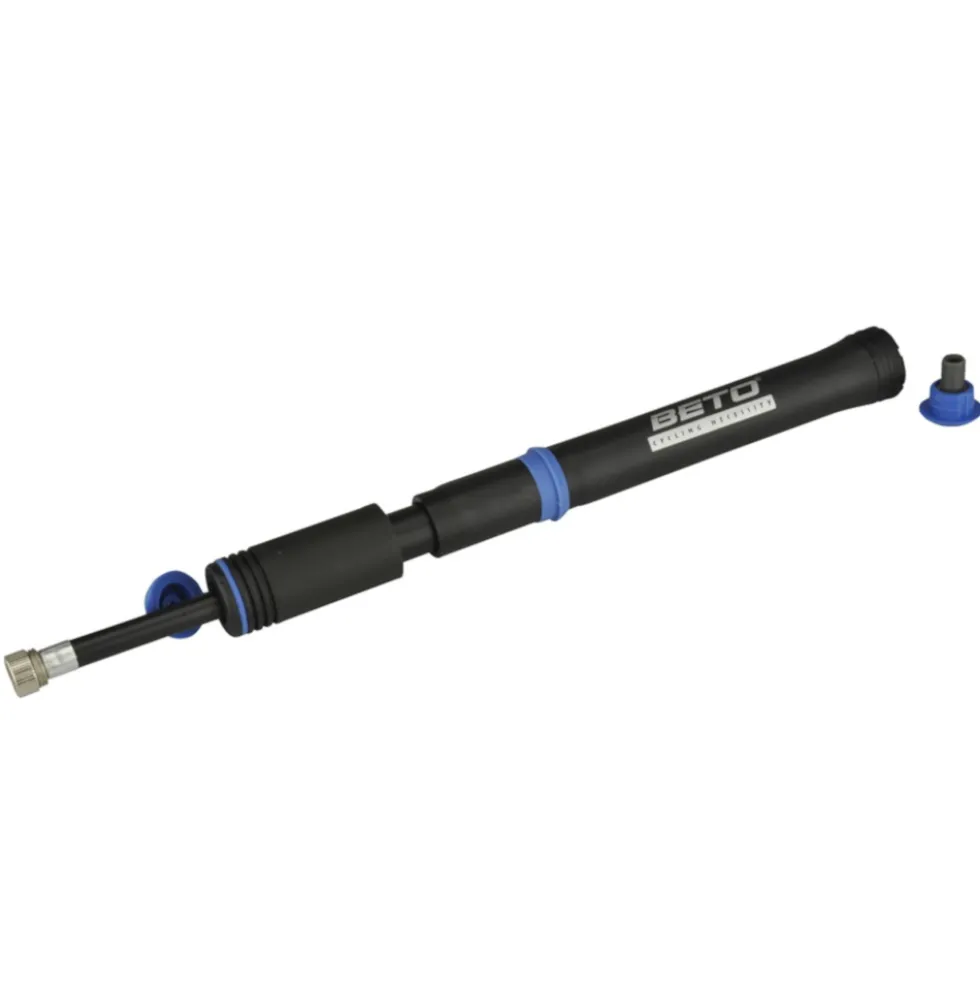 FISCHER Fahrrad Mini Luftpumpe Flex mit Anschluss Schlauch