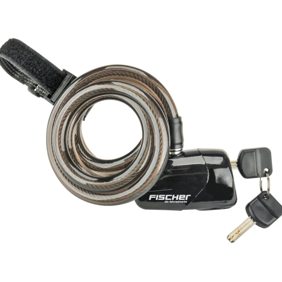 FISCHER Fahrradschloss Alarm Spiralschloss 120 cm