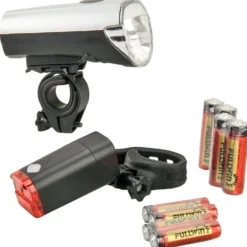 FISCHER LED-Fahrrad-Beleuchtungsset 40/20 Lux, batteriebetrieben