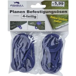 FISHBULL Planenösen Set 4 Stück aus Kunststoff in blau
