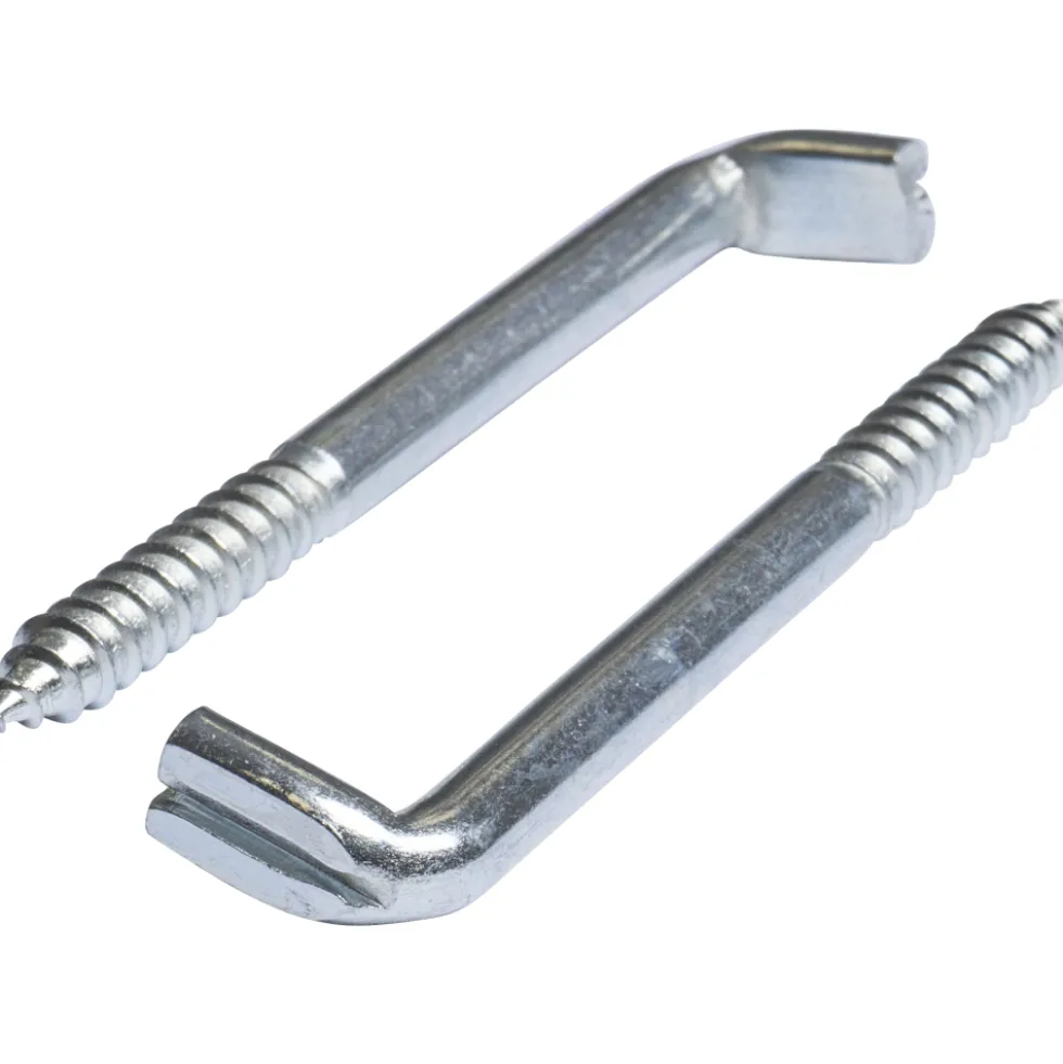 FISHBULL Schraubhaken 5,2 x 50 mm, 4 Stück gerade mit Schlitz