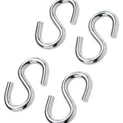FISHBULL S-Haken 4 mm, Stahl, 4 Stück