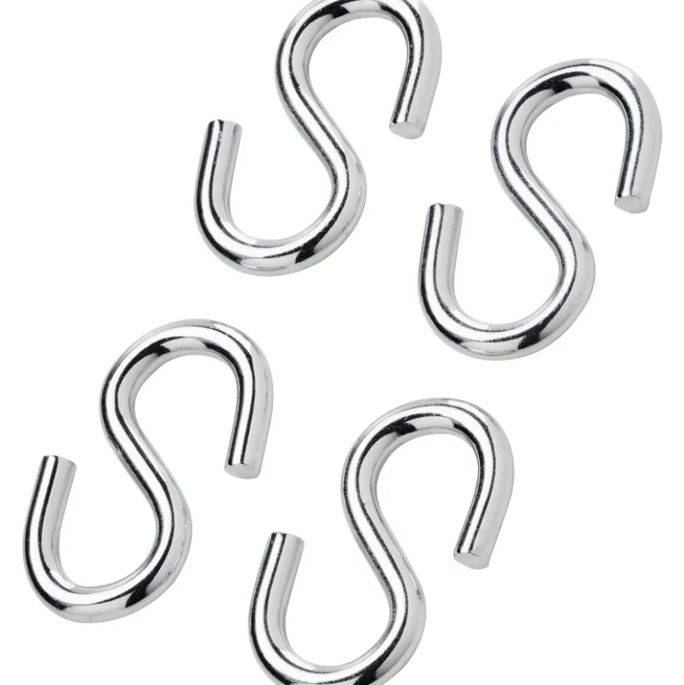 FISHBULL S-Haken 4 mm, Stahl, 4 Stück