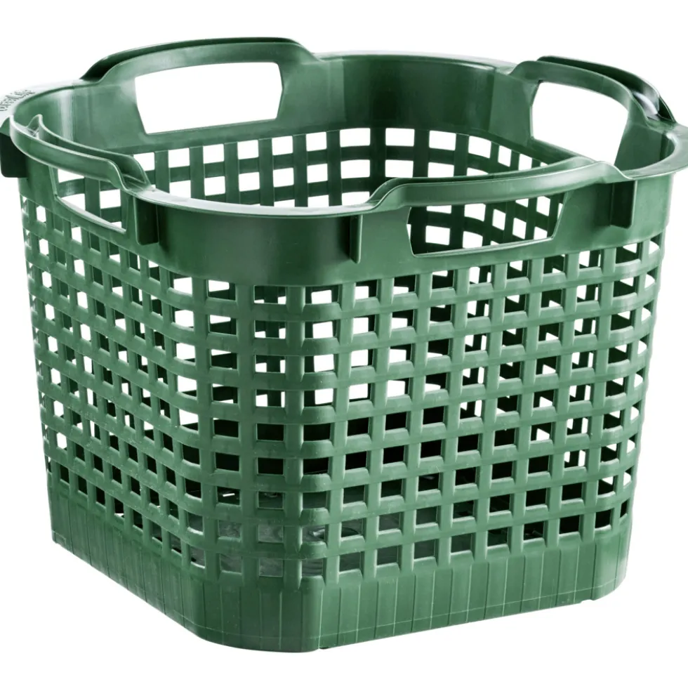 FISHBULL Universal-Korb 25 Liter aus grünem Kunststoff, drehstapelbar