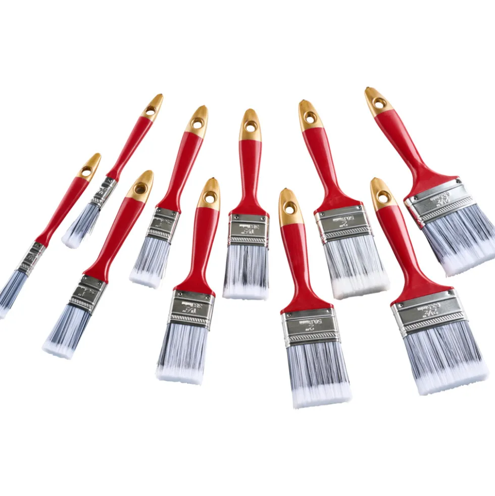 Flachpinsel Maler Pinsel Set 10-teilig White Line