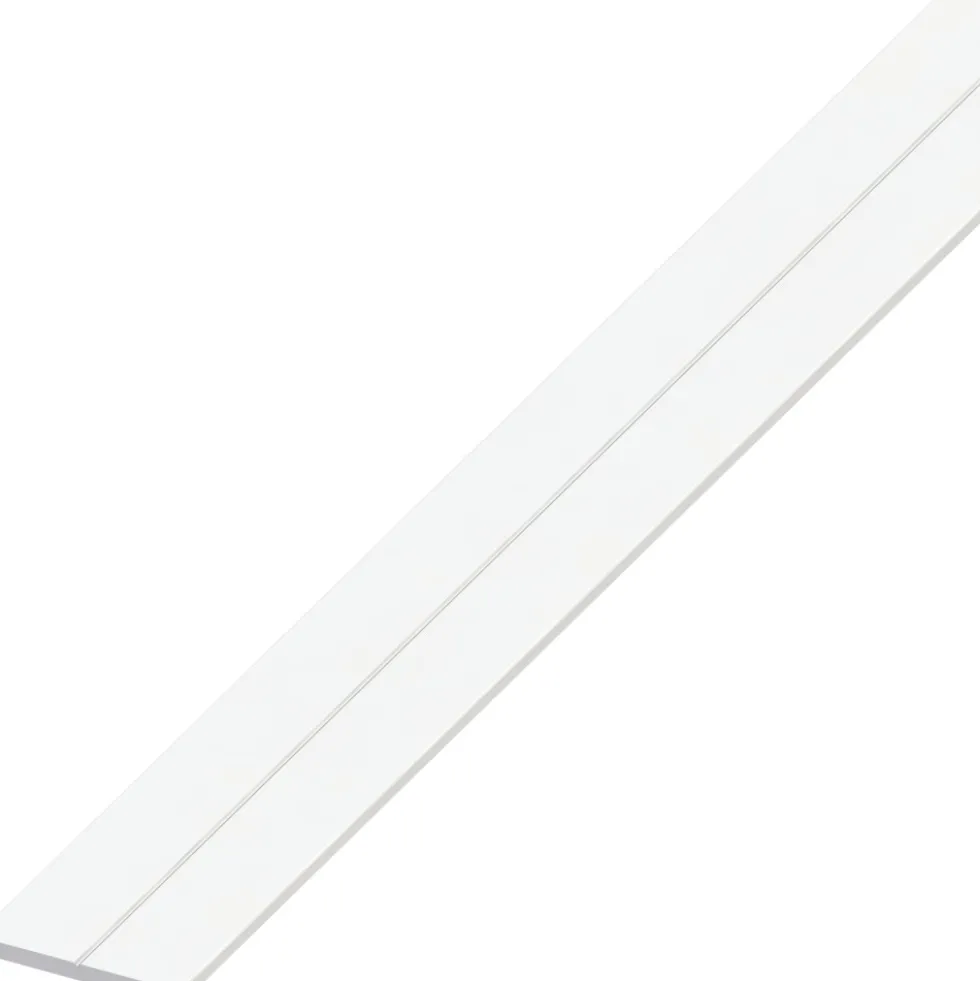 Flachstange 19,5 x 2 mm 1 m Hart-PVC weiß