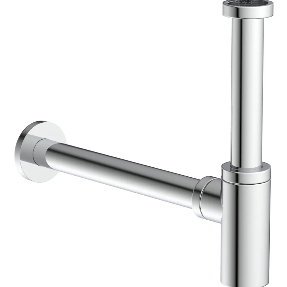 Flaschensiphon 1-1/4"x32mm verchromt Siphon Wandrohr Tauchrohr