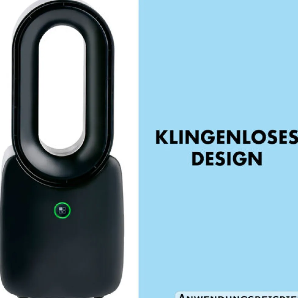 Flügelloser USB-Tischventilator schwarz