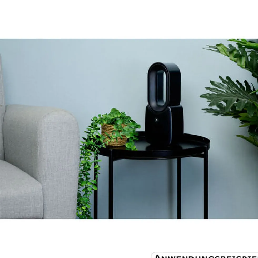 Flügelloser USB-Tischventilator schwarz