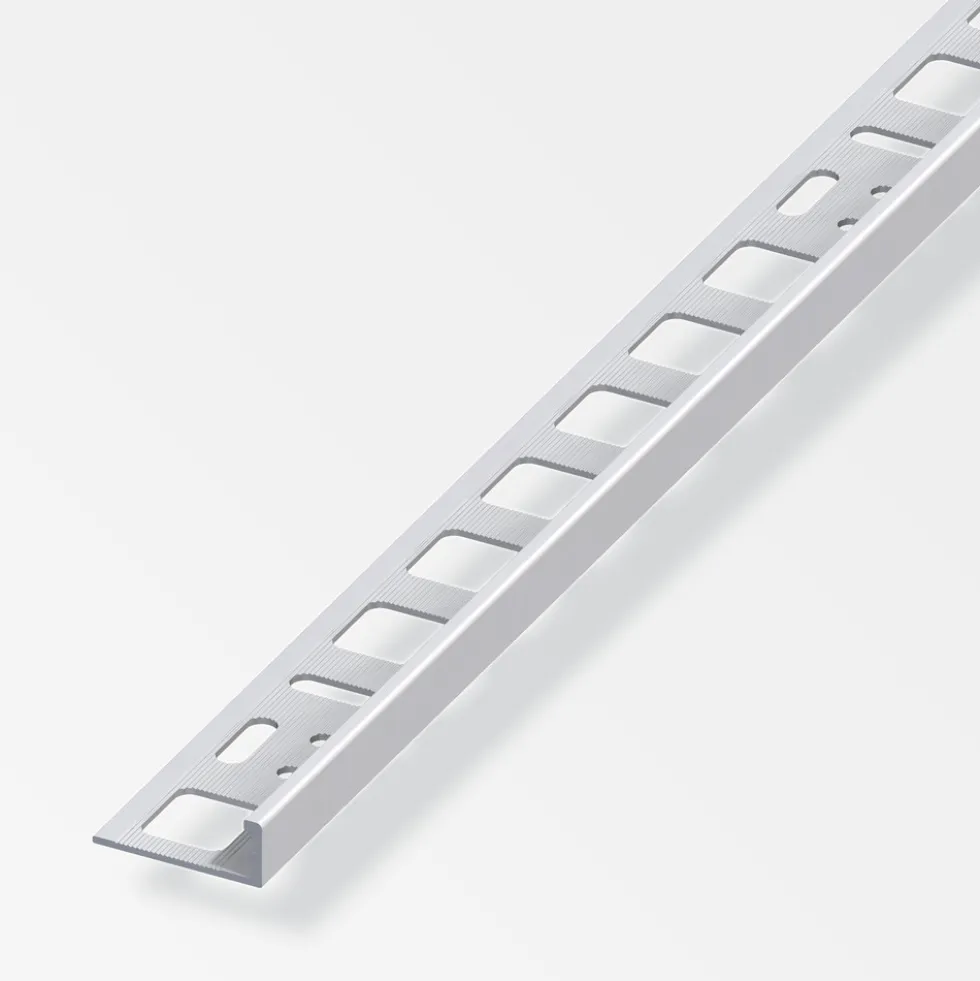 Fliesenprofil Aluminium eloxiert 2500 x 10 x 21 mm silberfarben