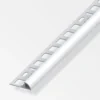 Fliesenprofil Viertelkreis Aluminium eloxiert 2500 x 8 x 19,5 mm silberfarben