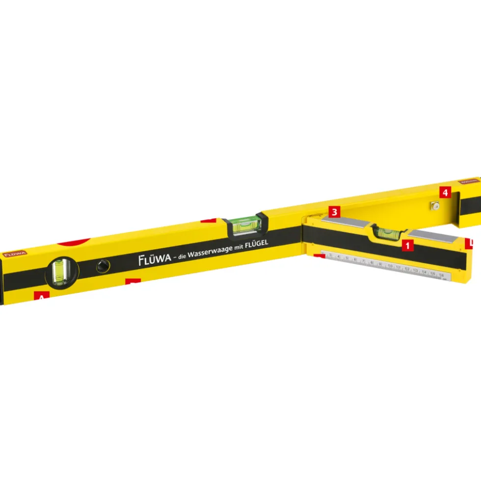 Flüwa Alu-Wasserwaage 60 cm mit Flügel