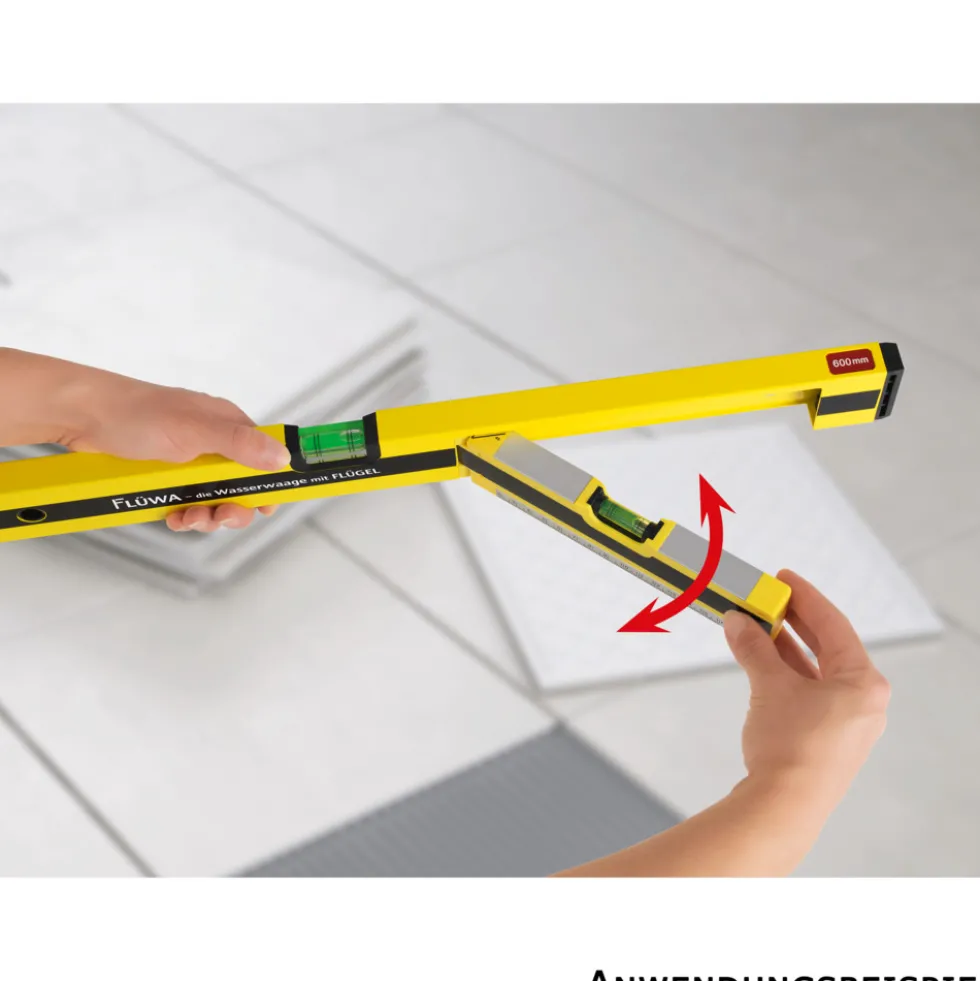Flüwa Alu-Wasserwaage 60 cm mit Flügel