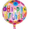 Folienballon Happy Birthday mit Aufblashalm