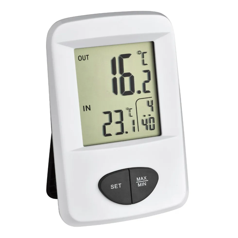 Funk-Thermometer mit Uhrzeitanzeige