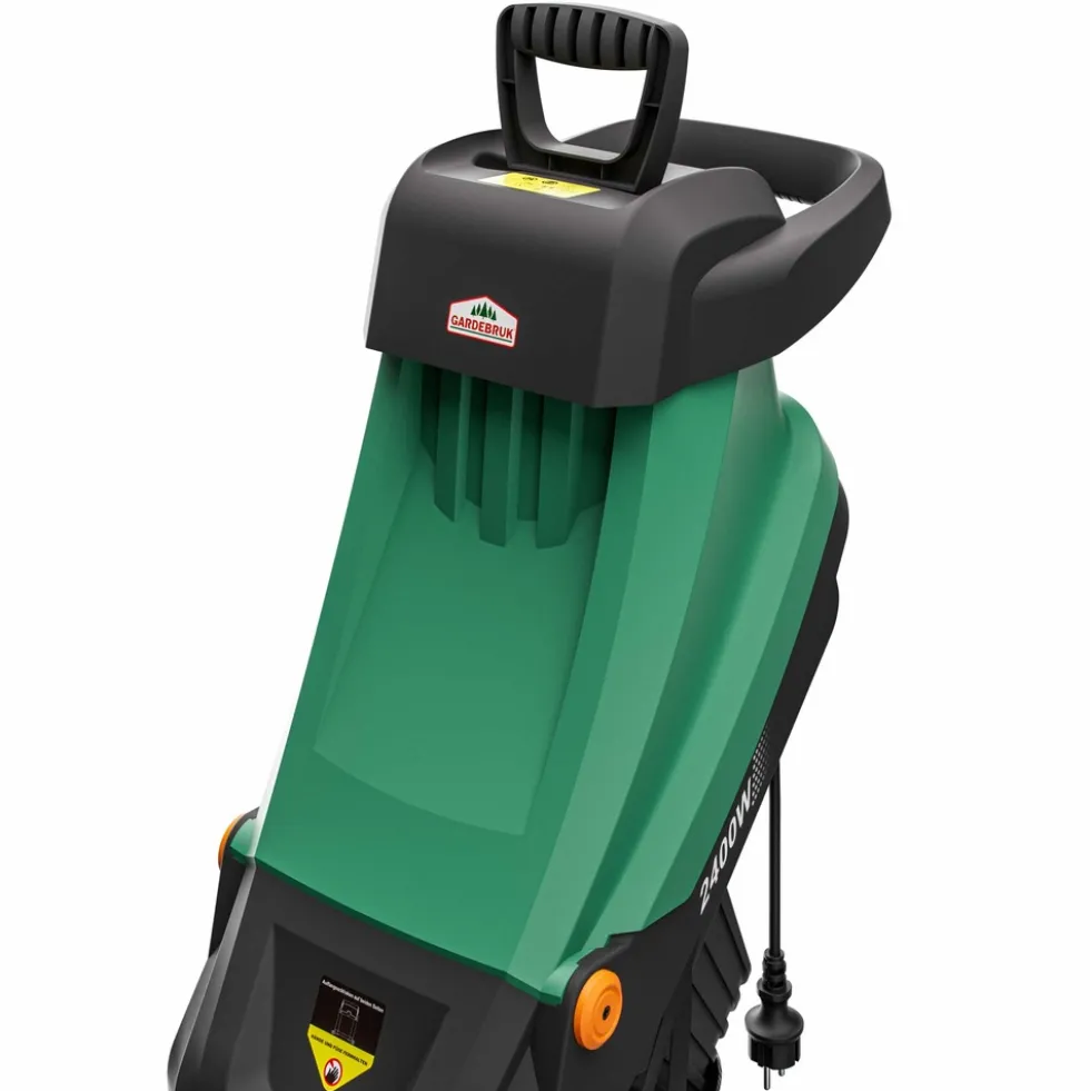 GARDEBRUK® Häcksler 2400 W mit zwei 50-Liter-Fangbeuteln