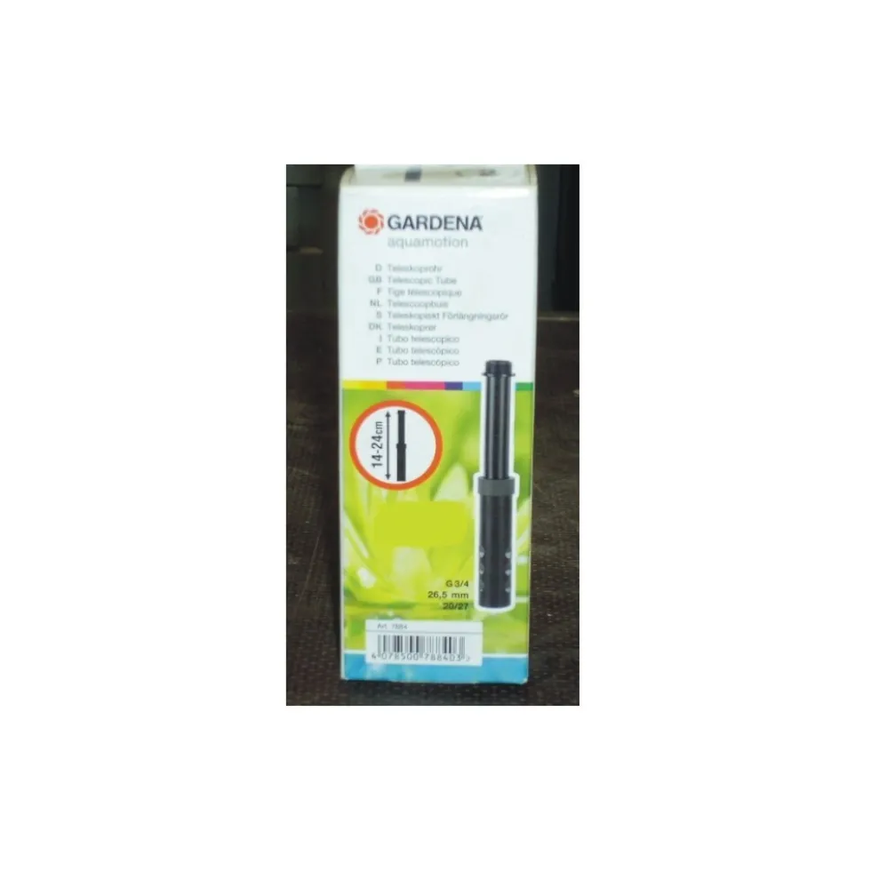 Gardena Bewässerung-Teleskoprohr 140-240 mm aus schwarzem Kunststoff