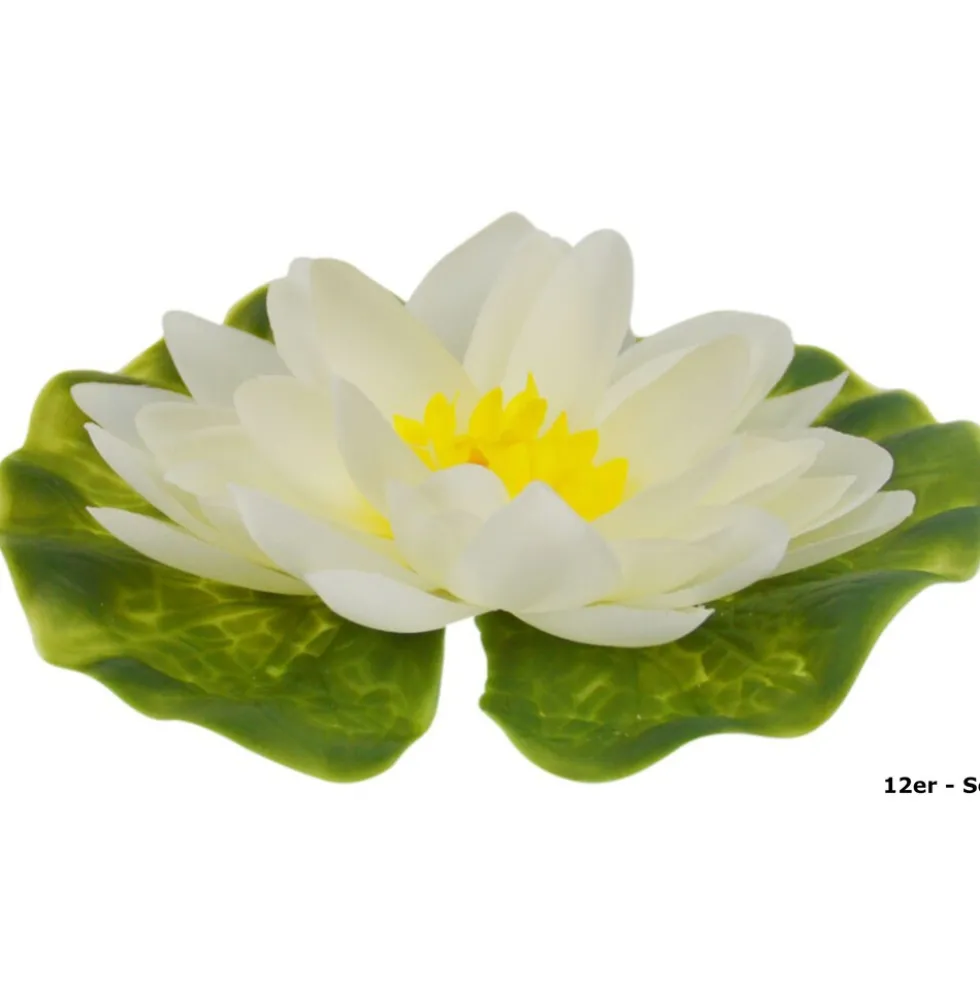 GARDENA Seerose Kunststoff Ø13 cm weiß, 12 Stück - B-Ware