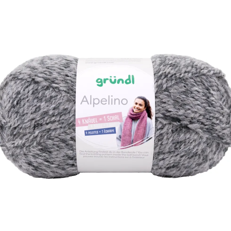 Garn Alpelino 100g schiefergrau-meliert
