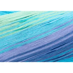 Garn Cotton Quick 100 g, hellblau-violett-apfelgrün