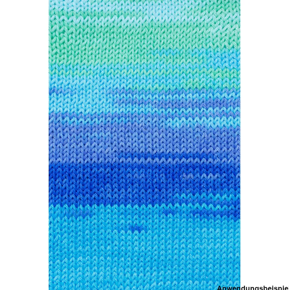 Garn Cotton Quick 100 g, hellblau-violett-apfelgrün