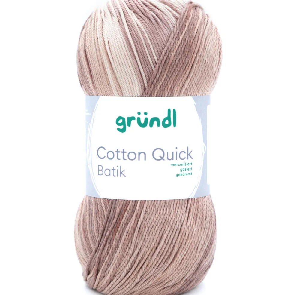 Garn Cotton Quick 100 g, natur-braun-beige