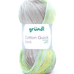 Garn Cotton Quick 100 g, natur-türkis-gelb-grün