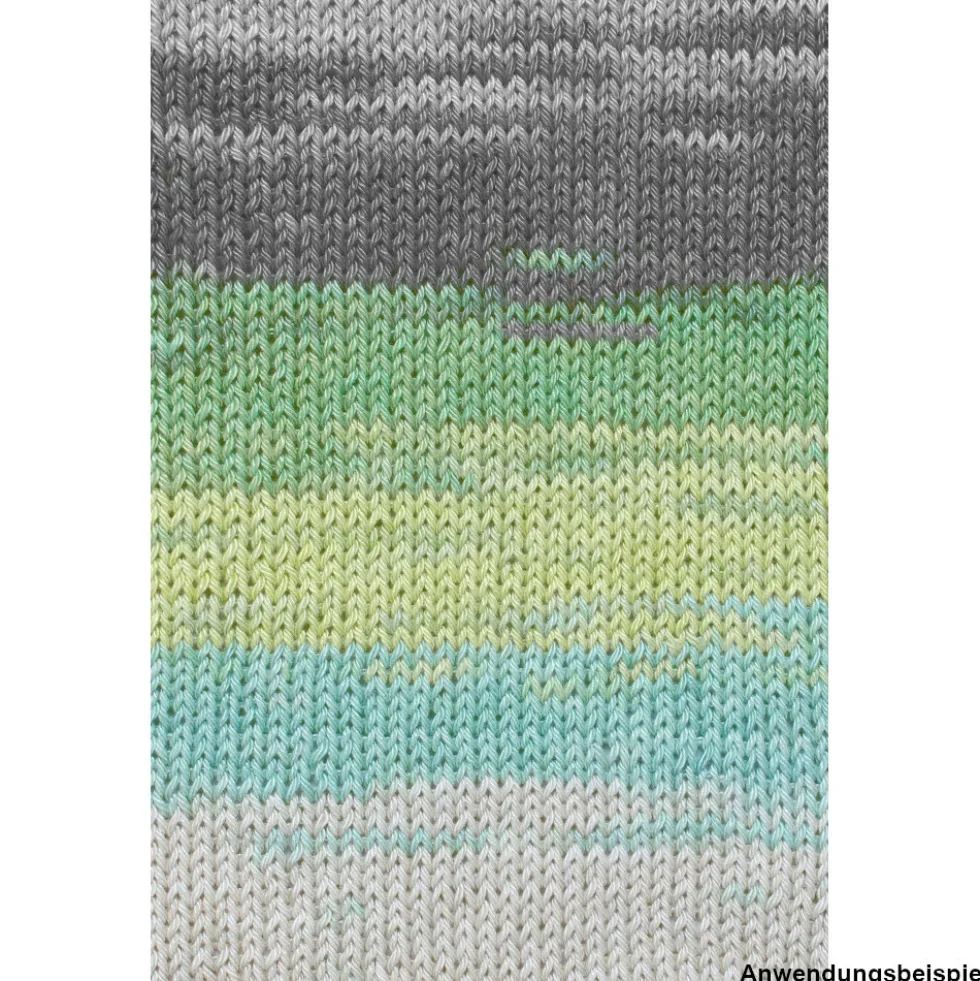 Garn Cotton Quick 100 g, natur-türkis-gelb-grün
