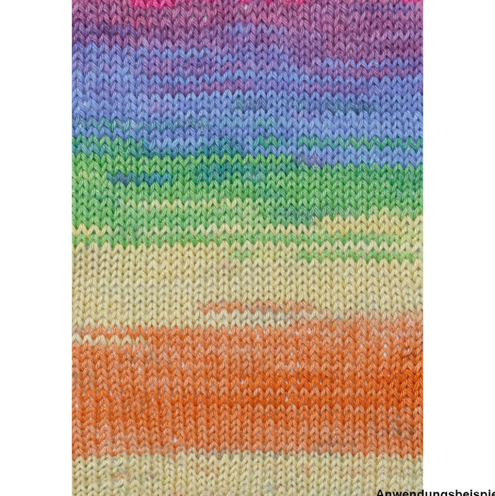 Garn Cotton Quick 100 g, orange-grün-blau-violett