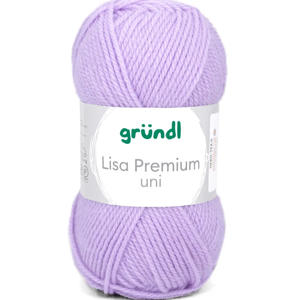 Garn Lisa Premium uni 50 g fliederfarben