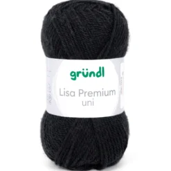 Garn Lisa Premium uni 50 g schwarz