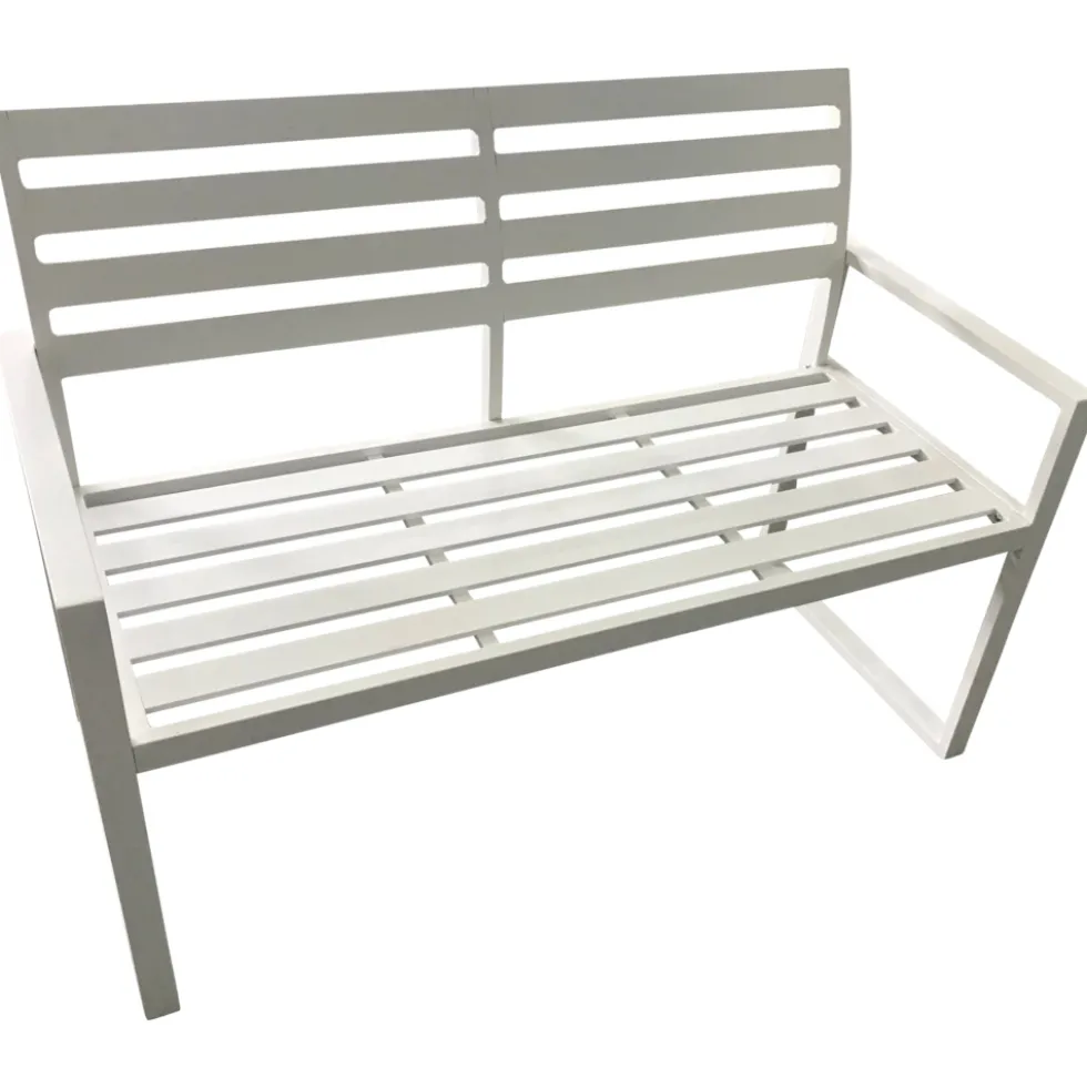 Gartenbank Atlanta 2-Sitzer, Aluminium, Weiß