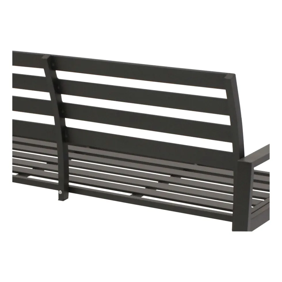 Gartenbank Atlanta 2-Sitzer, Aluminium, Dunkelgrau
