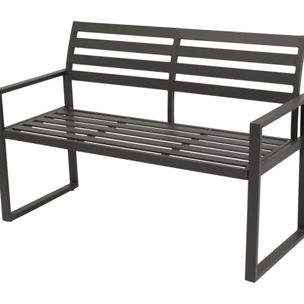 Gartenbank Atlanta 2-Sitzer, Aluminium, Dunkelgrau