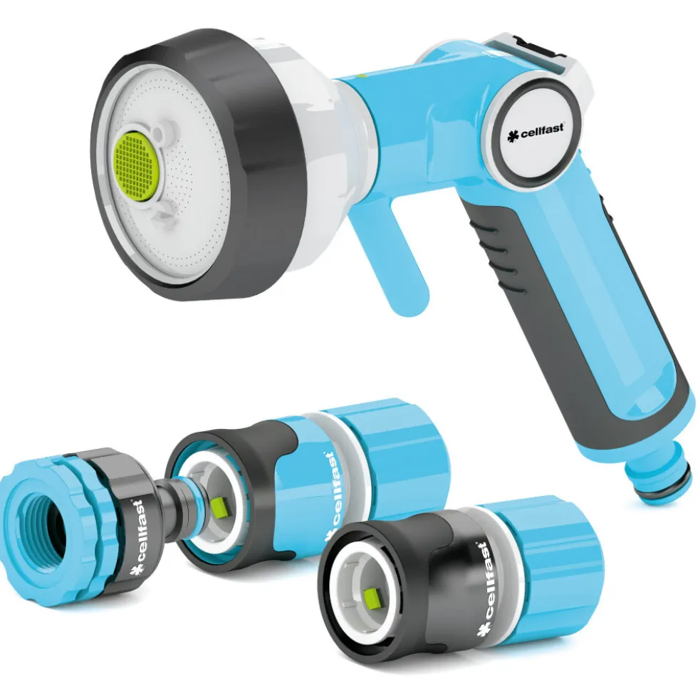 Gartenbrausen-Set ERGO™ 4-teilig, 1/2" - 5/8", mit 4-Funktions-Brause