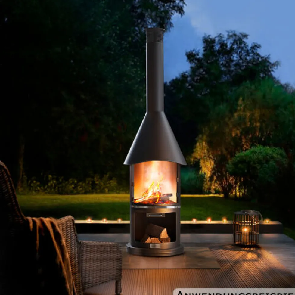 Gartengrillkamin "Auckland" schwarz