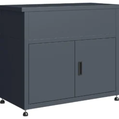 Gartenschrank mit Pflanzkasten, Stahl anthrazit
