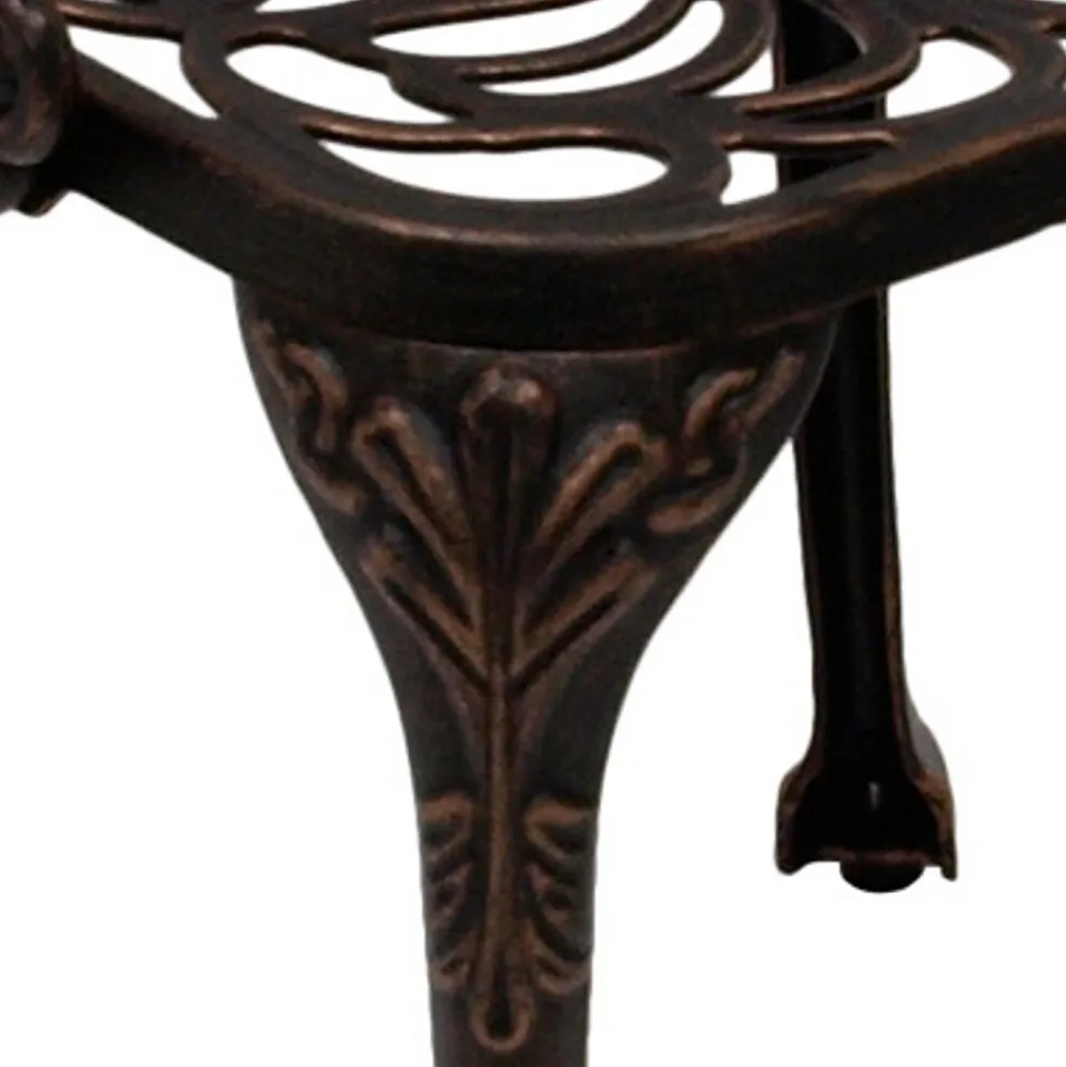 Gartensessel Jugendstil, Aluguss in Bronze-antik