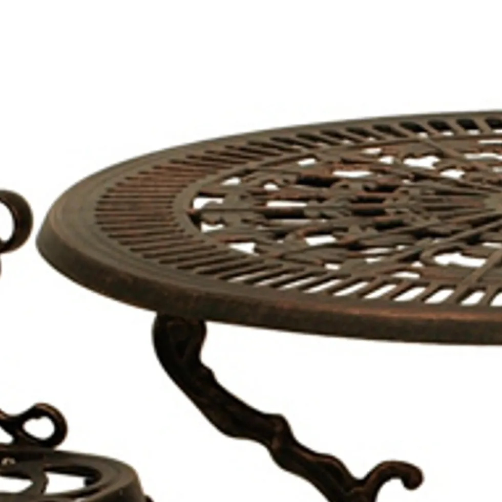 Gartensitzgruppe Jugendstil 5-teilig, Aluguss, Bronze-antik