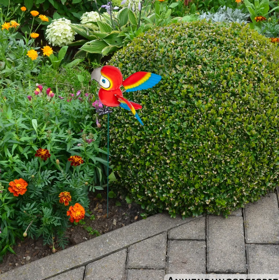 Gartenstecker mit Vogelmotiv und Erdspieß - sortiert