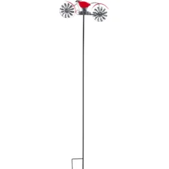 Gartenstecker Windrad 130 cm mit Fahrzeugmotiv und Erdspieß