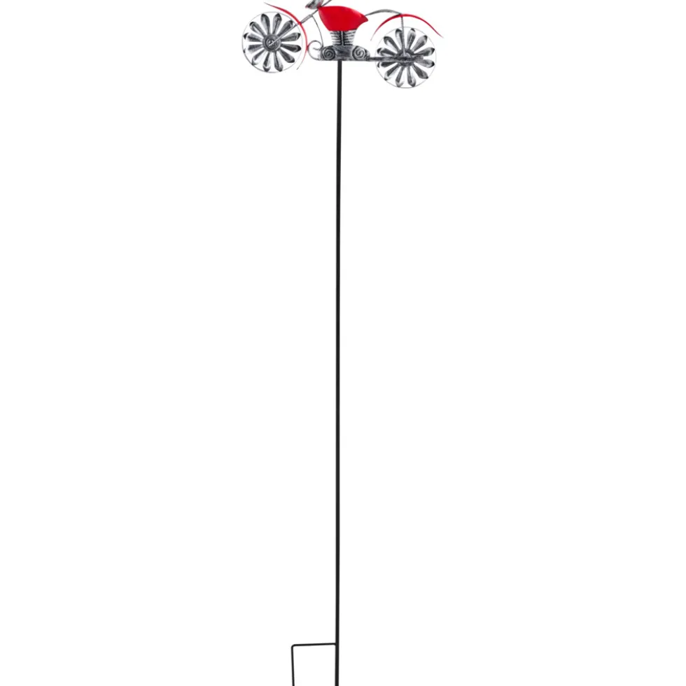Gartenstecker Windrad 130 cm mit Fahrzeugmotiv und Erdspieß