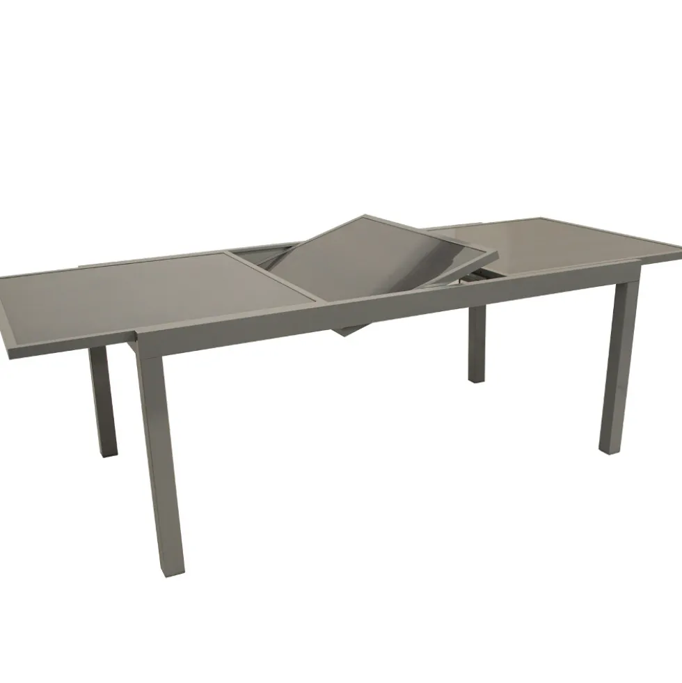 Gartentisch ausziehbar, 180/240x100x74cm Aluminiumgestell
