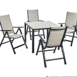 Gartentisch Nonwood 90 x 90 cm mit Aluminiumgestell